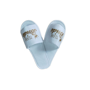 1 pair bride to be one-time wedding bridesmaid soft slippers