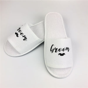 1 pair bride to be one-time wedding bridesmaid soft slippers