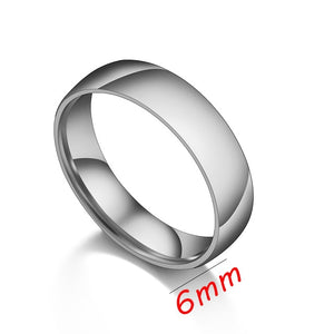 Letdiffery Smooth Stainless Steel Couple Rings